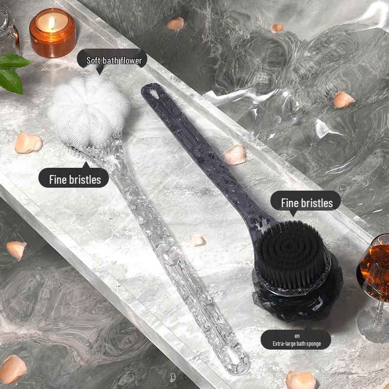 Luxurious Long-Handle Bath Brush and Exfoliating Back Scrubber