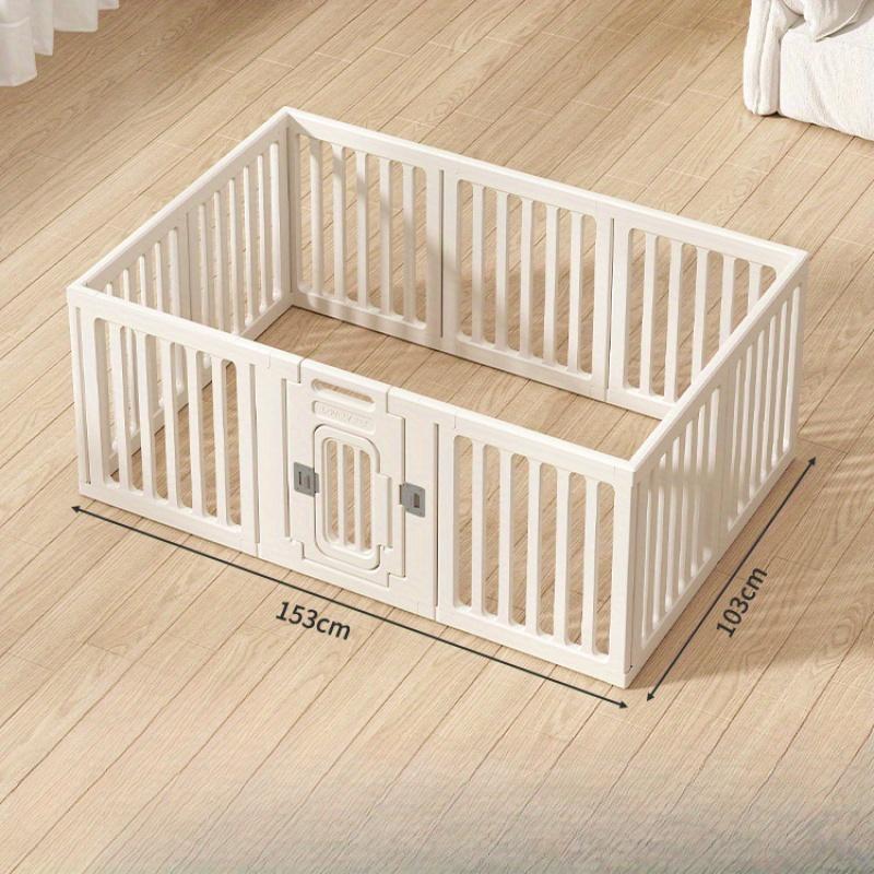 Modulares Haustierlaufgitter, Kunststoff-Tierzaun für drinnen/draußen, kleiner/mittelgroßer Hundekäfig, Kaninchengehege mit Tür, sicher