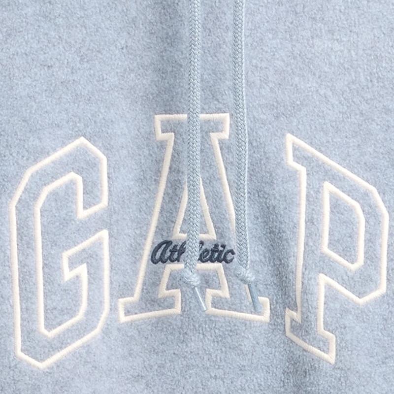 GAP Unisex Embroidered Logo Fleece Hoodie