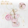 SENJWARM Preserved Flower Lovely Upgraded Cat Cute Lucky Gift for Female White Popular Gift for 60th Entrance Respect for the Aged Day Keychain,