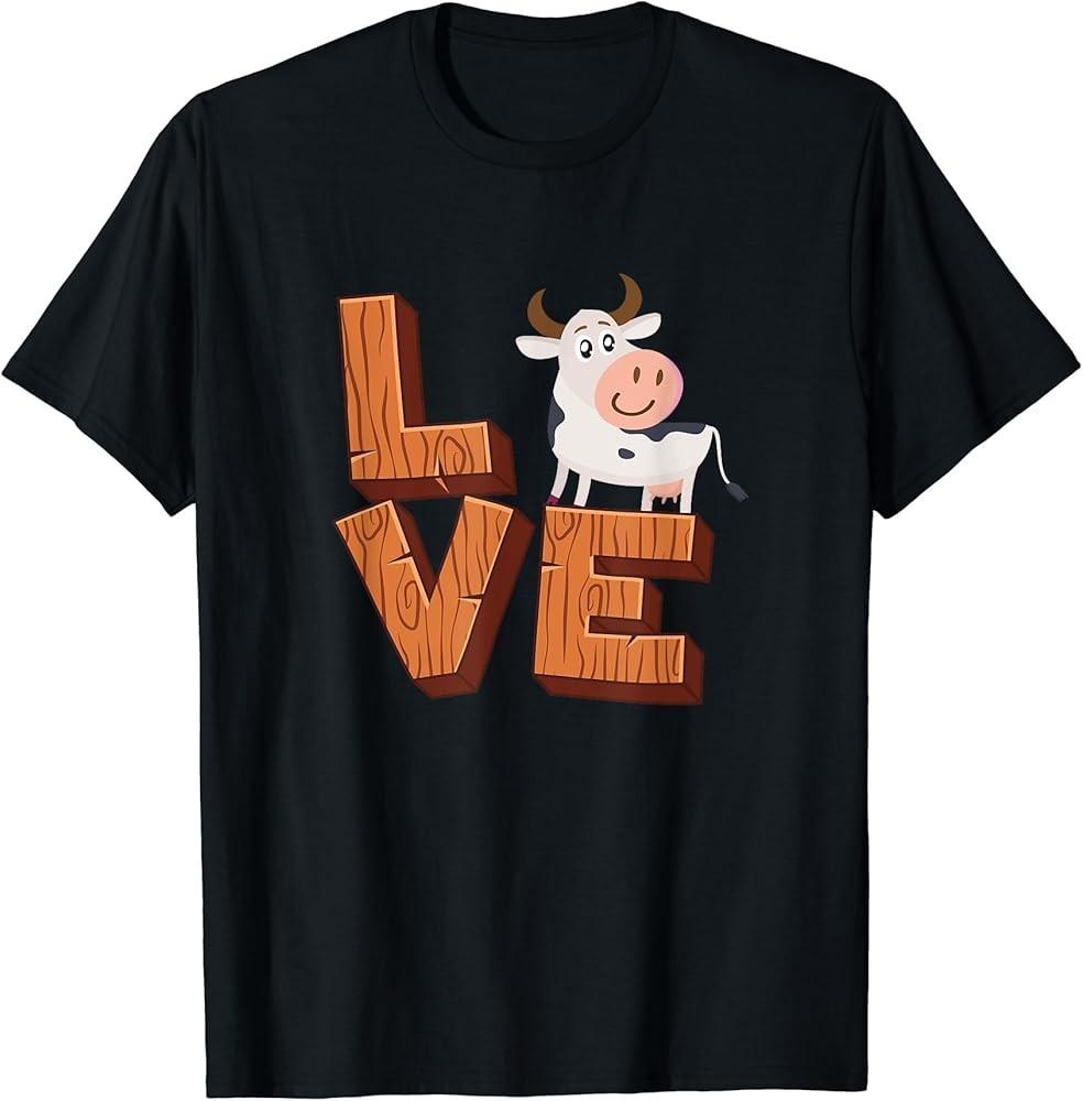 

Love Cows Funny Cow Farm Dairy Farmer Gift Idea TShirt Unisex T-Shirt M