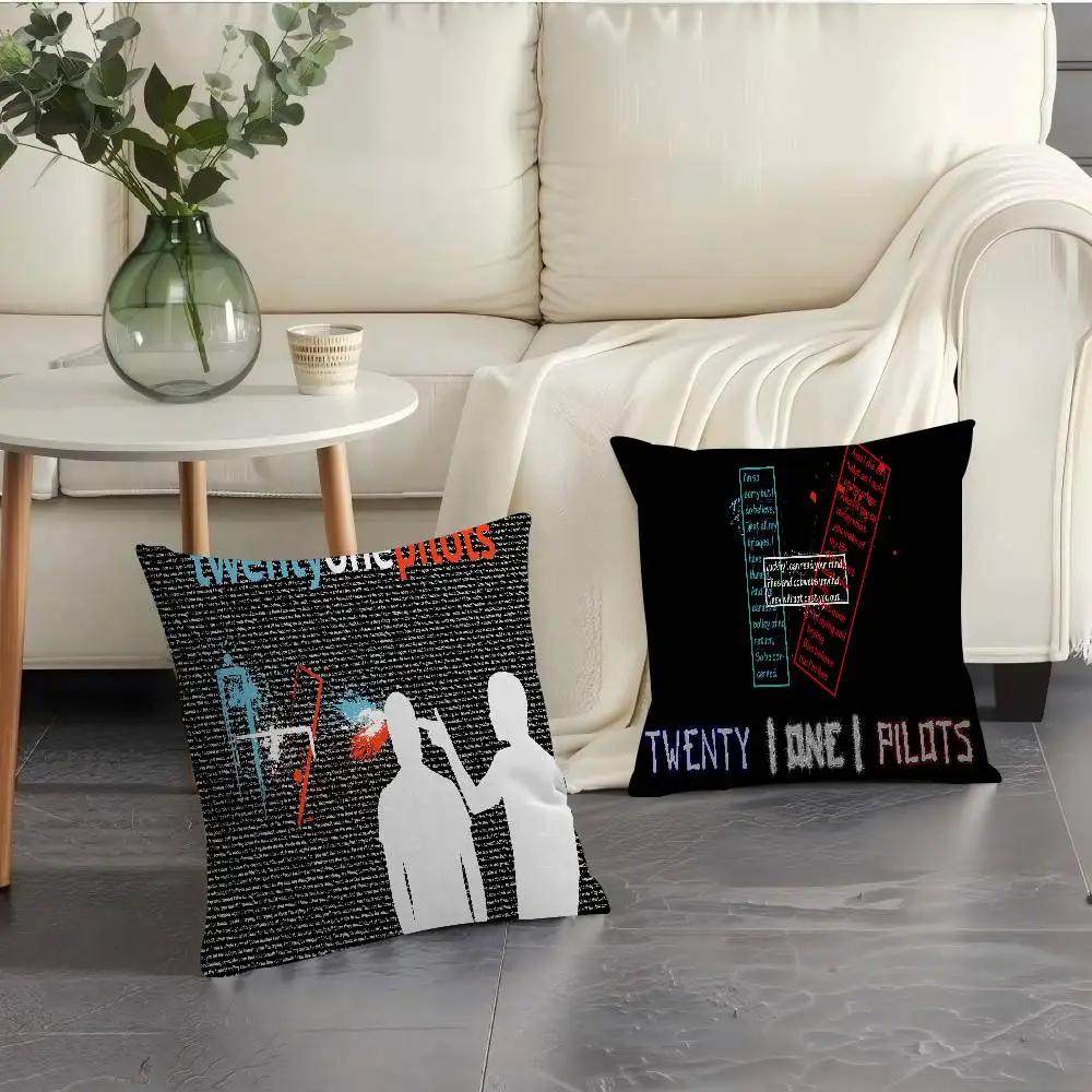 T-Twenty One Pilots Pillow Gift Home Office Decoration Bedroom Sofa Car Cushion Cover case 45x45