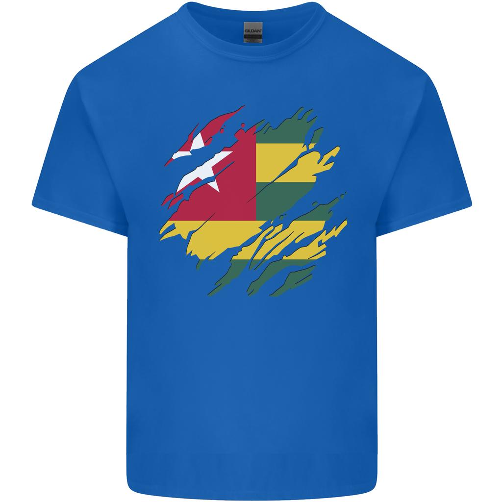 Torn Togo Flag Togolese Day Football Unisexs Light Cotton TShirt