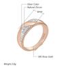 Shiny Natural Zircon Vintage Rings For Women  Rose Gold  Color Mix Setting Design Daily Bride Wedding Jewelry