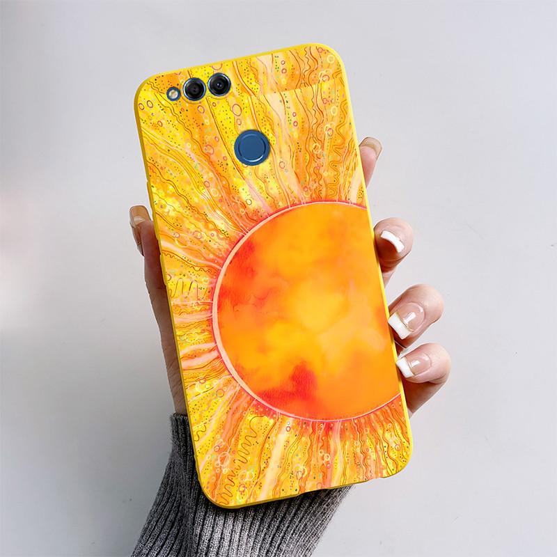 For Honor 7X Case Matte Cover Honor7X 7 X Soft Silicone Cute Cat Cartoon Case For Huawei Honor 7X BND-L21 BND-L22 BND-L24 Coque