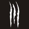Motorcycle Sticker Decorative Monster Skull Claw Scratch Stripe Marks Decal