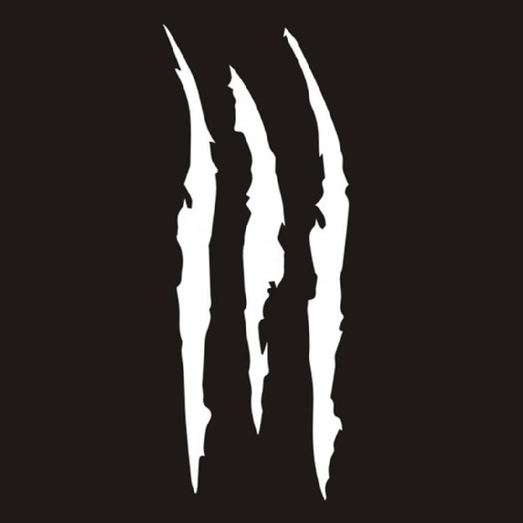 Motorcycle Sticker Decorative Monster Skull Claw Scratch Stripe Marks Decal