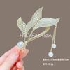 Trendy Personal Flower Hairpins Women Pearl Hair Clips Accessories Temperamental Alloy Hair Accessories