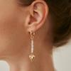 Salircon  New Exquisite Crystal Love Heart Tassel Drop Earring Women Trendy Elegant Piercing Earring Y2K Jewelry Ladies Gift