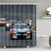 Race Car Shower Curtain Fabric Bathroom Sports Car Shower Curtains Cool Automobile Speed Racing Car Shower Curtain Waterproof