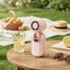 Compact Body Portable Handheld Cooling Fan Durable Battery Lightweight Design Mini Turbine Fan Soft Strong Airflow