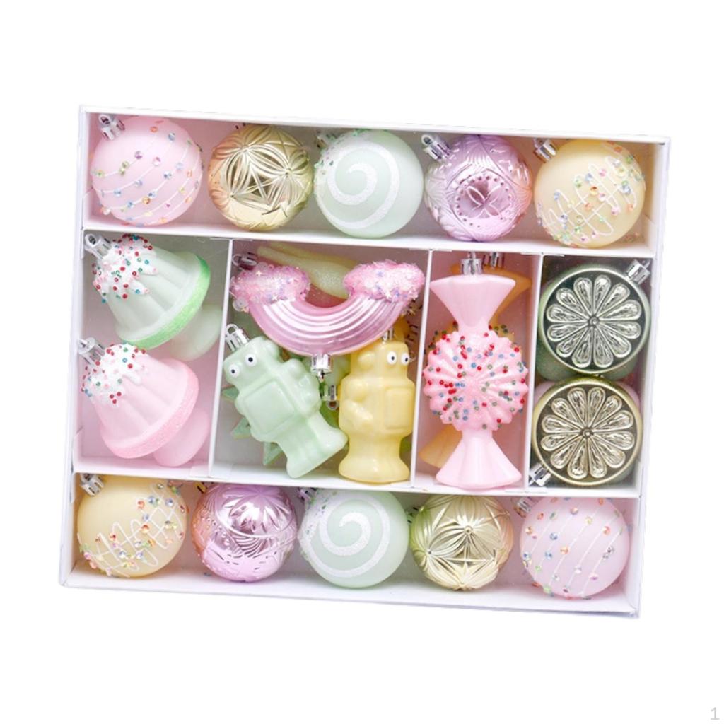 45 Stück Weihnachtskugel-Ornamente zum Aufhängen Weihnachtsbaumschmuck