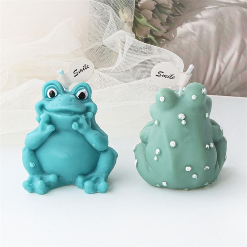 Cute Frog Candle Silicone Mold DIY Animal Candle Making Plasters Resin Soap Molds Christmas Gifts Craft Home Decorations
