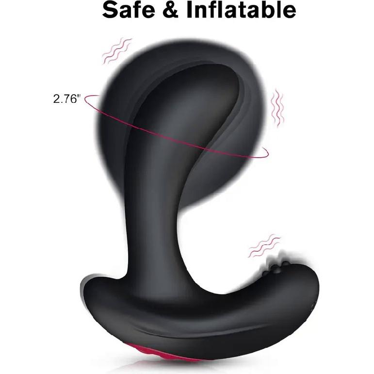 Analvibrator, aufblasbarer Analplug, Prostatamassagegerät mit Fernbedienung, automatisches Aufblasen, vibrierender Prostatastimulator für Männer und Frauen
