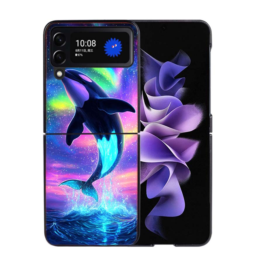 Facts About Killer Whales Phone Case For Samsung Z Flip 7 6 5G Galaxy Z Flip4 Z Flip5 Z Flip3 Coque Black Hard PC Shell Protecti