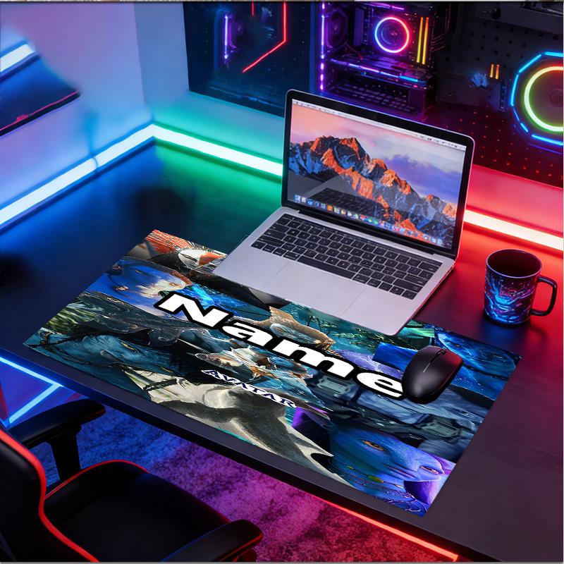 Custom Name Personalized Avatar Pattern Mousepad, Laptop PC Desk Mat, Decorative Desk Mat for Home Keyboard Pad Gift