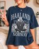 Erling Haaland Norvegia Maglietta Vintage Uomo e Donna Abbigliamento Estivo Moda Alta Qualità Manica Corta Top Streetwear