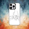 Baby Mom daughter Son Dad Hand Phone Case For iPhone17,16,15,14,13,12,11 Plus,Pro Max Black Candy Matte Shockproof Cover