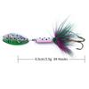 Señuelos VIB de Metal 1PCS 3.5g Lentejuelas de Pluma Wobbler Vibraciones Cuchara Cebo de Pesca Lubina Cebo Duro Artificial Cigarra Aparejos de Pesca