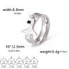  Minimalist Airplane Pendant Rings Stainless Steel Aircraft Design Finger Ring for Women Girls Trendy Party Jewelry Gifts