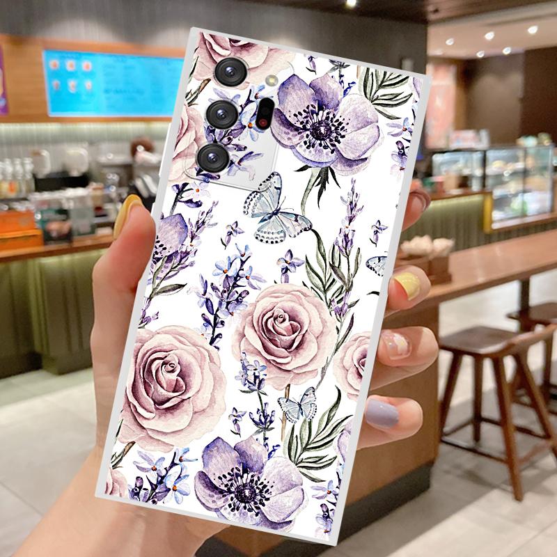 Etui z wzorem kwiatów do Samsung Galaxy Note 20 Ultra 10 Plus Lite Note10 Note20 20Ultra 5G Miękkie silikonowe etui na telefon