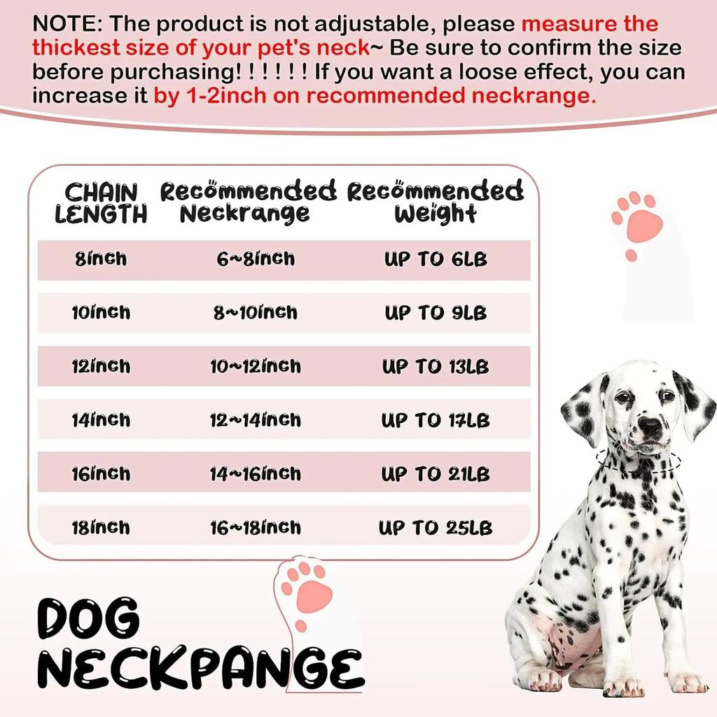 Dog Chain Collar Diamond Cuban Link Necklace Metal Cat Chain Pet Crystal Collar Jewelry Accessories for Dogs Cats