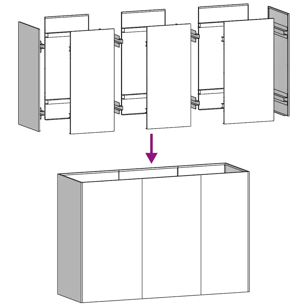 Planter Box 120x40x80 Cm Stainless Steel