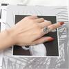 Ethnic Style Creative Year By Year Fish 925 Sterling Silver Jewelry Retro Wave Flower Carp Animal Opening Rings TYB030