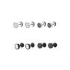 Simple Punk Scrub Stainless Steel Earrings High Grade Round Barbell Style Stud Ear Jewelry Party Gifts For Women Men