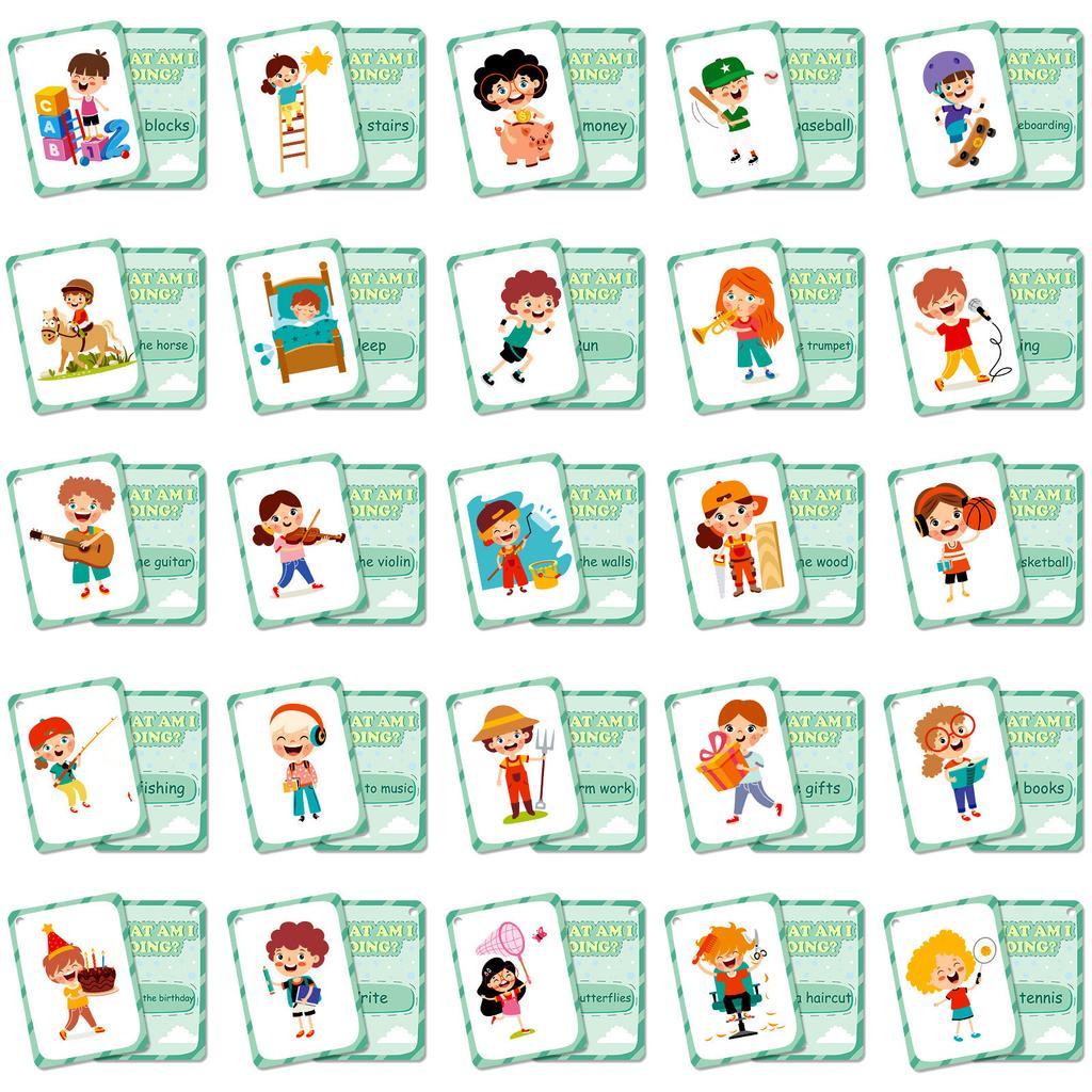50 Behavioral Cognitive Education Cards Children'S Educational Early Education Enlightenment Cards Double-Sided Fun Educational Toy Cards