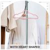 10pcs Heart Shaped Clothes Hanger Durable Coat Hanger Drying Rack Space Saver Wardrobe Storage Hanging Shelf
