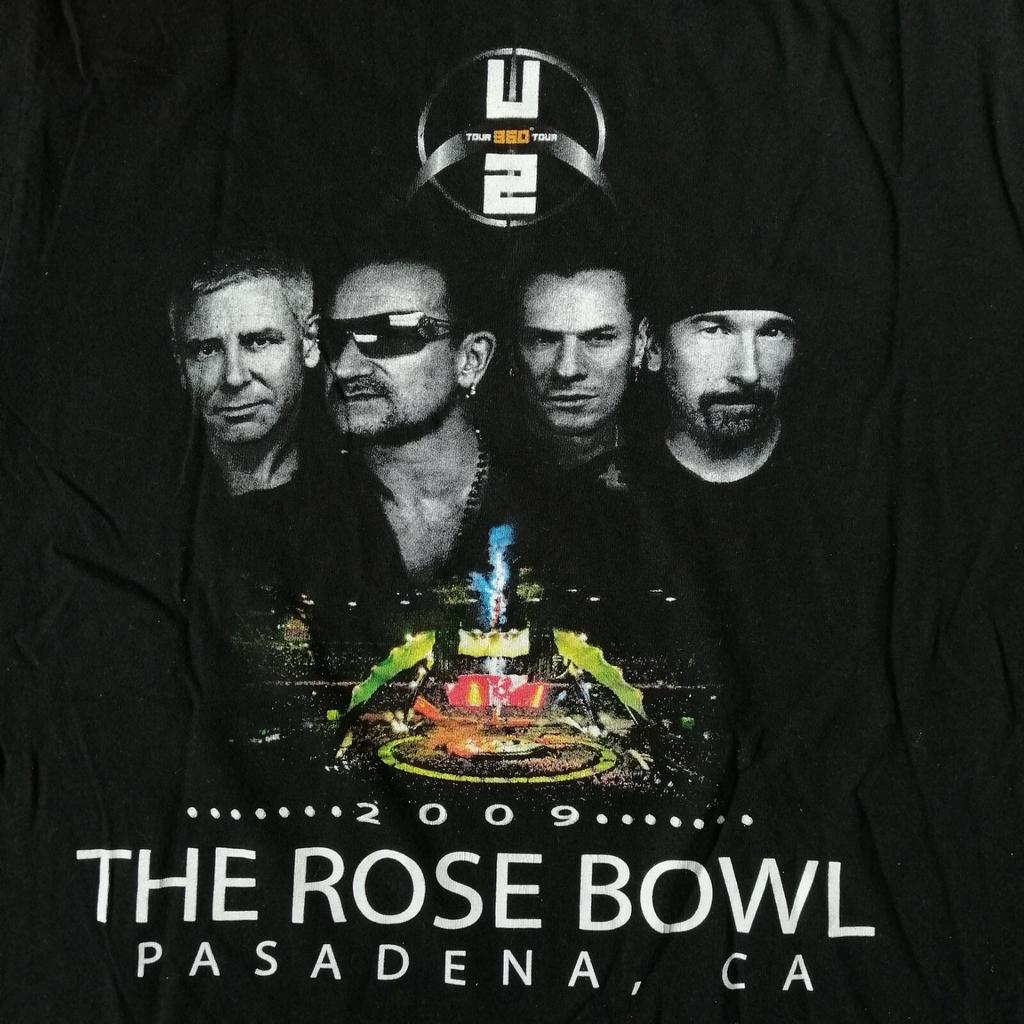 U2 2009 360 Tour The Rose Bowl Pasadena Californië Concert Bono Shirt Maat Klein