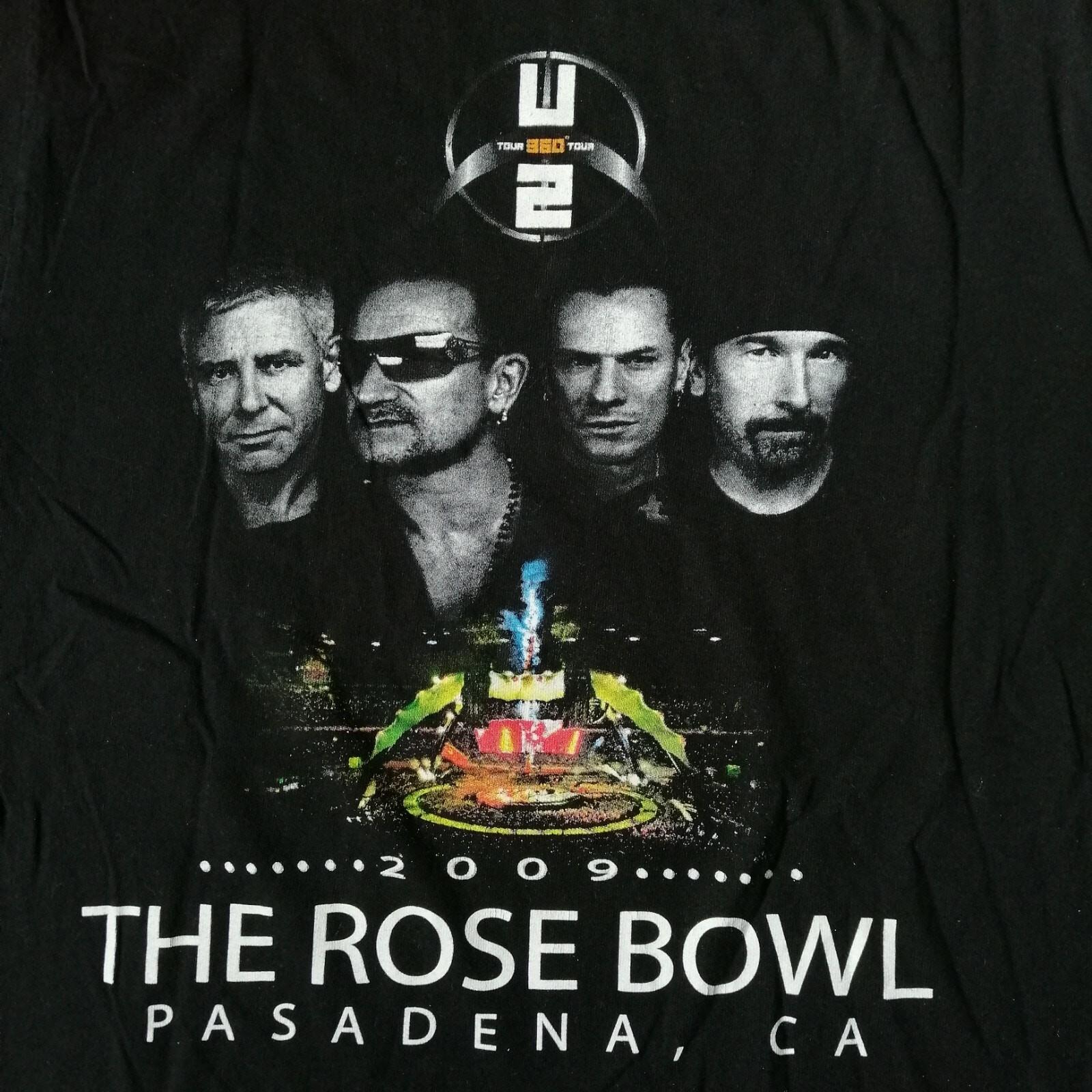 U2 2009 360 Tour The Rose Bowl Pasadena California Concert Bono Shirt Size Small XXXXL