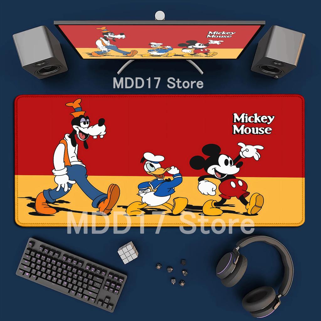 HD Printing Anime Mouse Pads Black and White Mickey Mouse Pad Speed Pc Computer Keyboard Desk Mat PC Gaming Accessories Mousepad