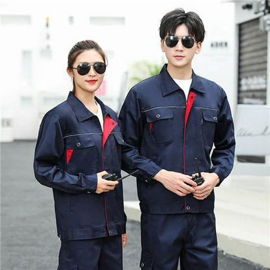 Langarm Arbeitskleidungs-Set für Damen und Herren - Strapazierfähige Uniform für Autoreparatur und Bau