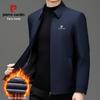 Pierre Cardin Men's Executive Plus Velvet Lapel Jacket - 2025 Autumn/Winter Mid-Aged Dad Suit Collar Outerwear