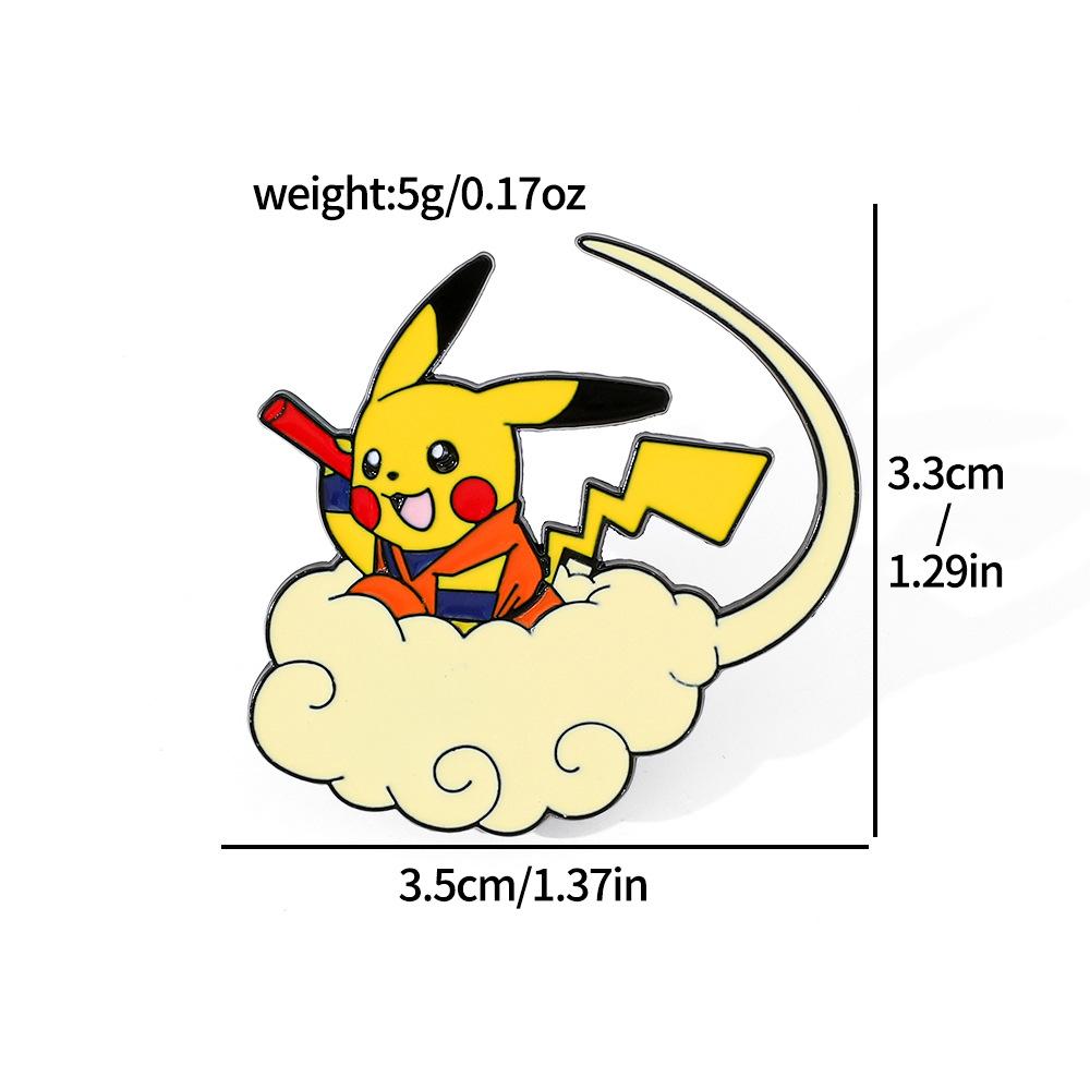 Creative Somersault Cloud Pikachu Alloy Brooch Pokémon Pokémon Pokémon Metal Badge