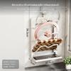 Wall Mount Suction Kitchen Organizer Rack, NoDrill Lid & Cutting Board Holder Gunmetal Gray 1 Tier