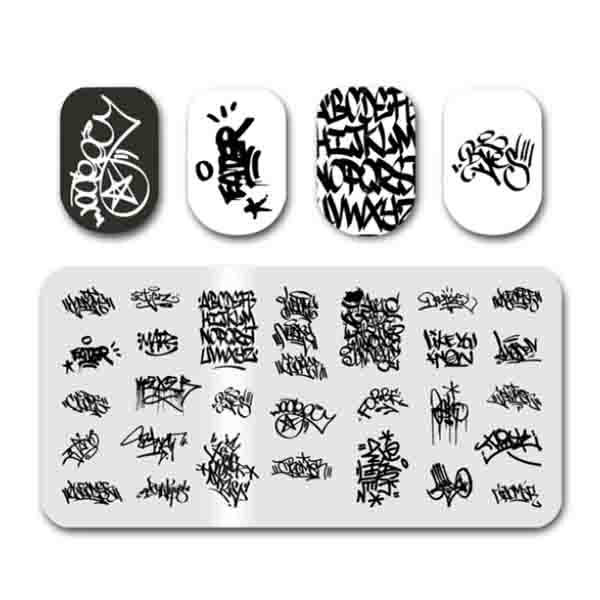 

Листья, цветочные полоски, дизайн, штамповочные пластины, абстрактные женские шаблоны для штампов для лица, лист, цветочная печать, трафарет, инструменты для декора