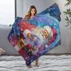 Tuniu Christmas Star Galaxy Blanket Sofa Bed Throw Warm Soft Fleece Cover Gift for Kids Teen Adults