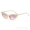 European and American new personalized small frame cat eye metal eyebrow *** glasses women's retro high-end fashion sunglasses