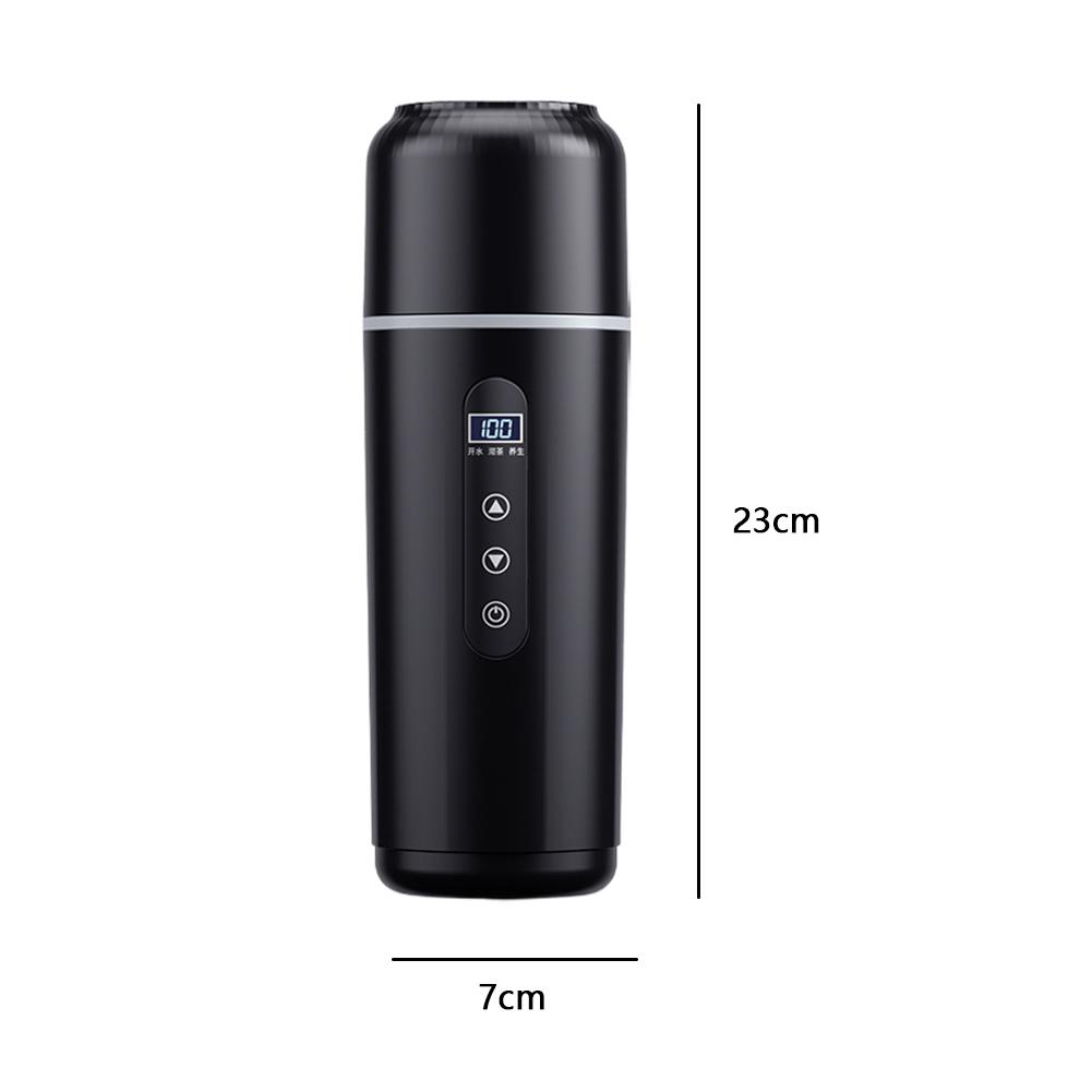 500mL Stainless Steel Insulated Boiling Cup for Car Universal 12V/24V USB Portable with Intelligent Digital Display