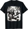 Santa with Bigfoot Christmas Lights Funny Sasquatch Believe T-Shirt