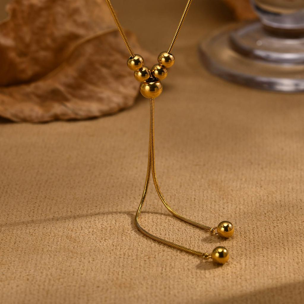 Vnox Sexy Y Necklaces for Women, Long Sweater Chain Pendant Necklaces, Gold Plated Snake Chain Collar