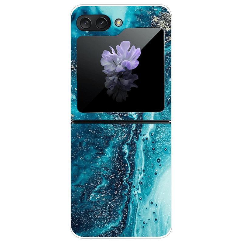 For Samsung Z Flip7 Cases Flip 7 Hard PC Transparent Phone Cover For Samsung Galaxy ZFlip 7 Cool Luxury Clear Shockproof Case