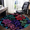 1PC Floral Pattern Chair Carpet for Office Non-Slip, Lightweight, Machine Washable Rug for Office, Sleeping, Room - Holiday Decoryy251009071