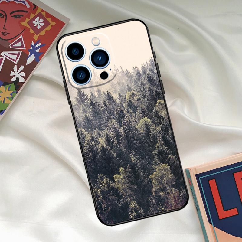 

Nature Forest Mountain Phone Case For iPhone 16 14 13 12 11 15 17 Pro Max 15 16 Plus 13 Mini 16e 17 Air Funda Cover iPhone 14Pro MAX