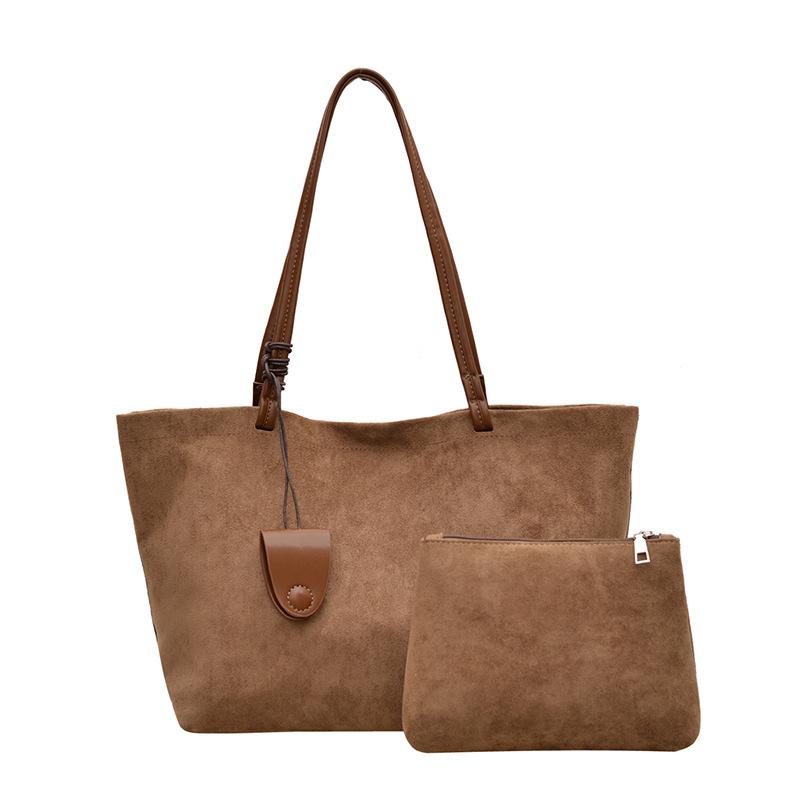 

Винтажная сумка-тоут женская сумка замшевая осенняя новая высокоценная на одно плечо подмышечная сумка 44*16*27 верблюд