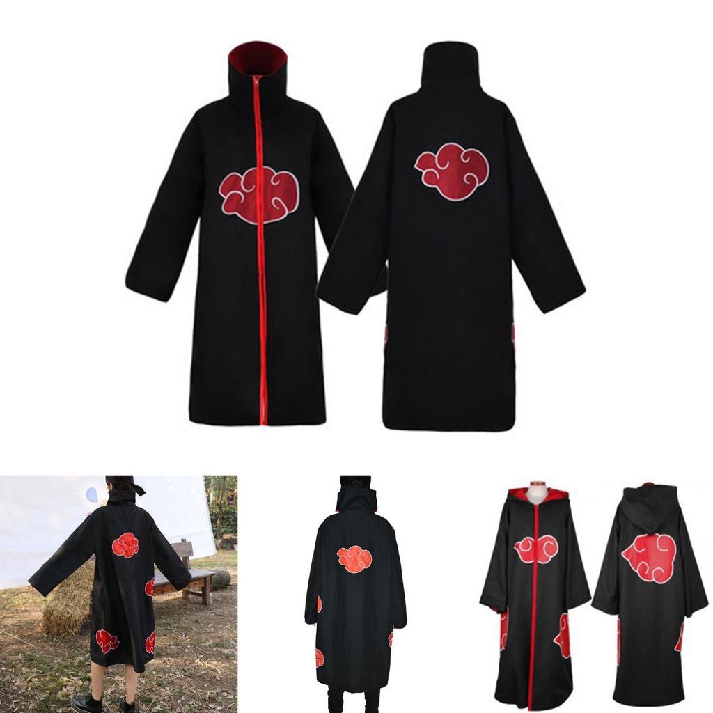 Naruto Akatsuki Uchiha Itachi Fantasia Cosplay Roupão Manto Capa Tecido Macio