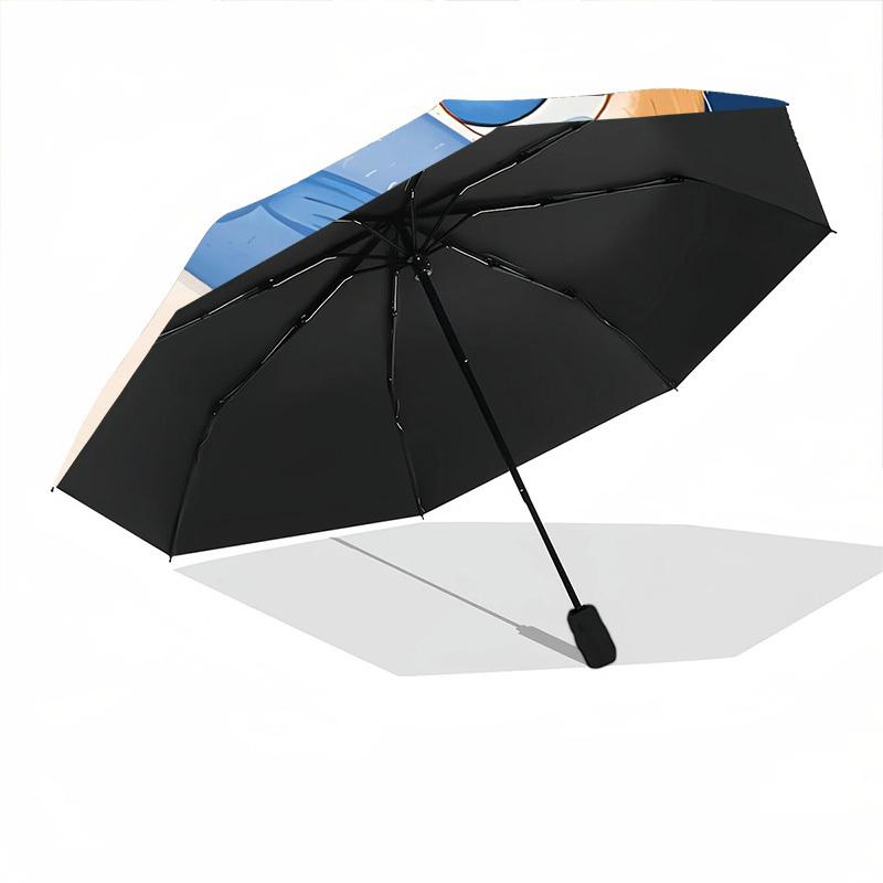 1pc Cat Fish Automatic Open/Close Umbrella Compact Folding Umbrella, All-Season Portable Umbrella for Women/Men F1124027